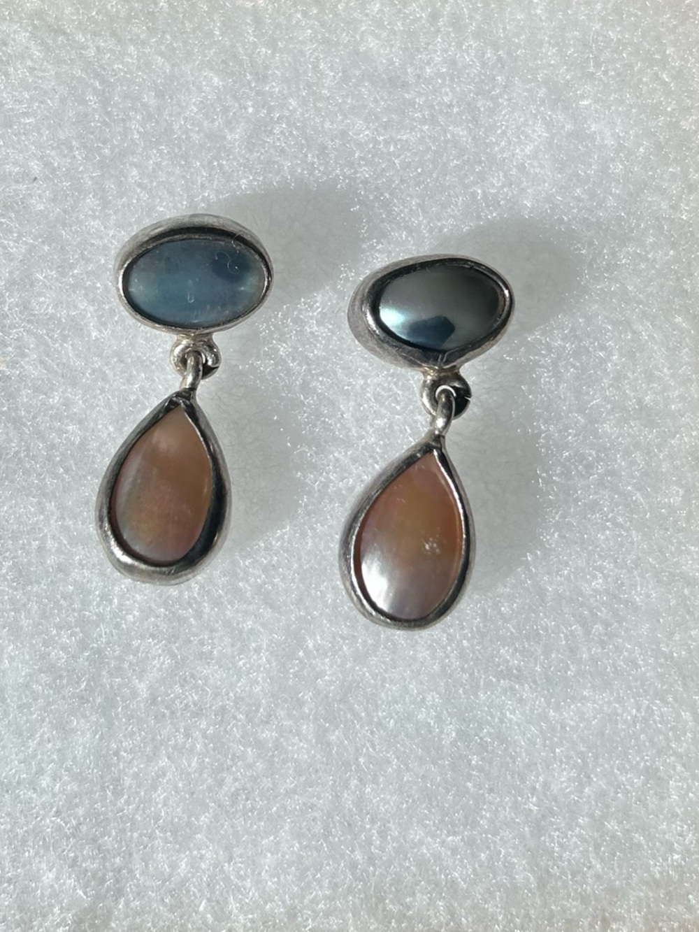 Vintage sterling silver Teardrop Drop Earrings